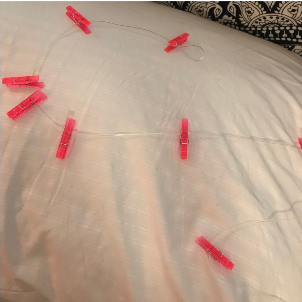 5 ft long photo clip string